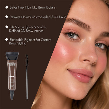 Eyebrow Dye Cream, Brow Tint Waterproof and Volumizing Long Lasting