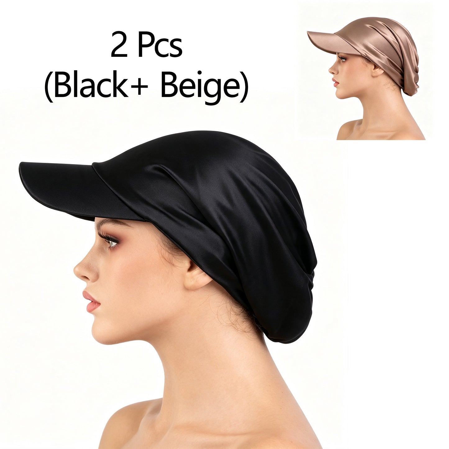 2 Pcs Sun-protection headscarf Cap