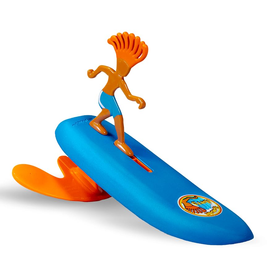 Wave Powered Mini-Surfer and Surfboard Toy