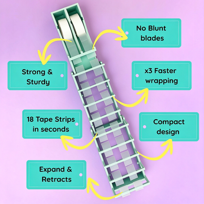 18 Strips Compact Tape Dispenser Blade