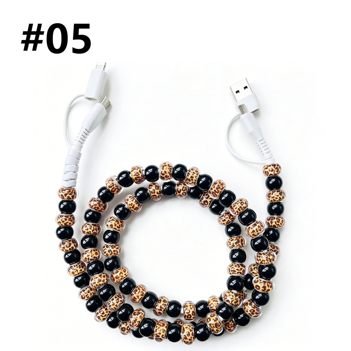 4 in 1 USB C Cable Multi Beaded Charger Cord
