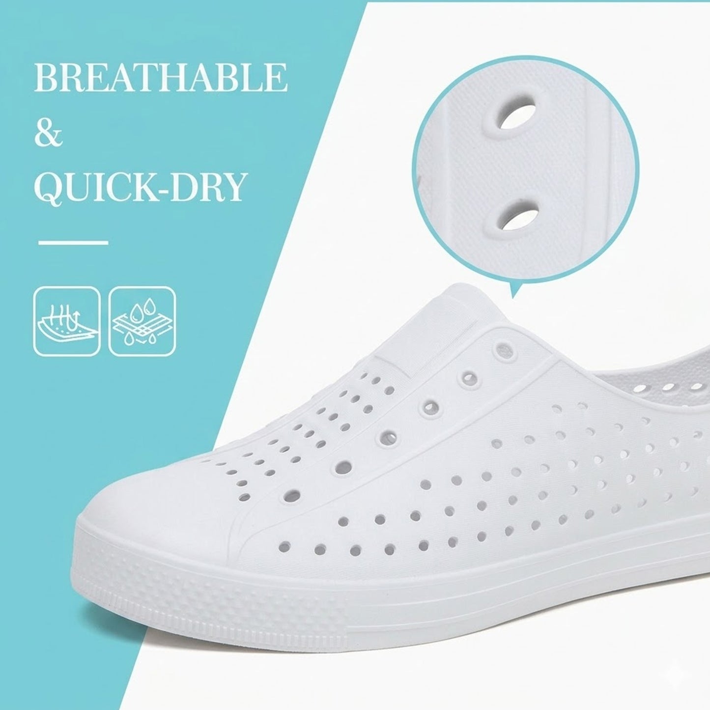 Men &Women Breathable Clogs Quick Dry Non-Slip Shoe Outdoor Beach Sandals