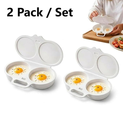 2026 Upgraded Dual-Cavity Microwave Egg Cooker -2 Pack