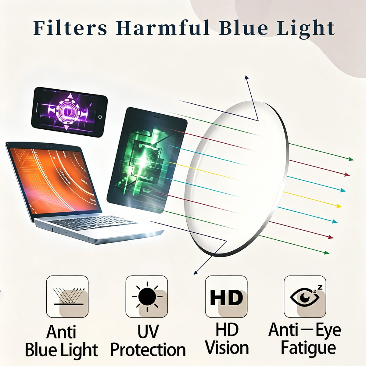 Universal Photochromic Prescription Glasses - Blue Light Protection