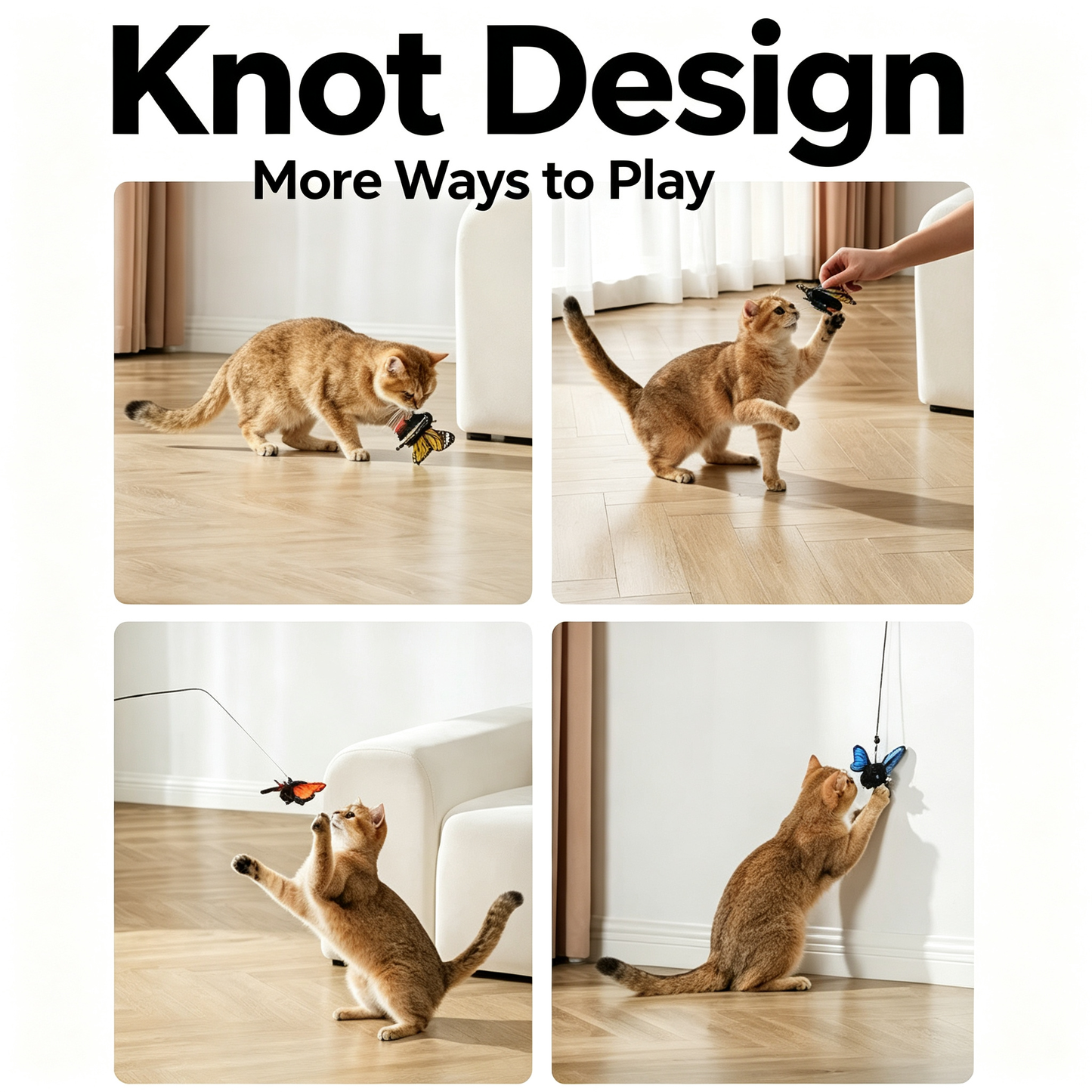 Smart-Sensing Interactive Flapping-Wing Butterfly Toy For Cats