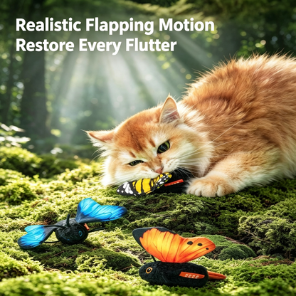 Smart-Sensing Interactive Flapping-Wing Butterfly Toy For Cats