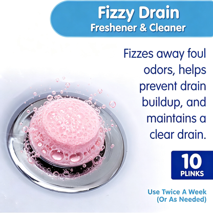 10Pack Fizzy Drain Freshener and Cleaner, Prevents Clogs and Removes Odors