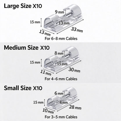 30 Pcs Multi-Purpose Cable Organizer Adhesive Wire Clip