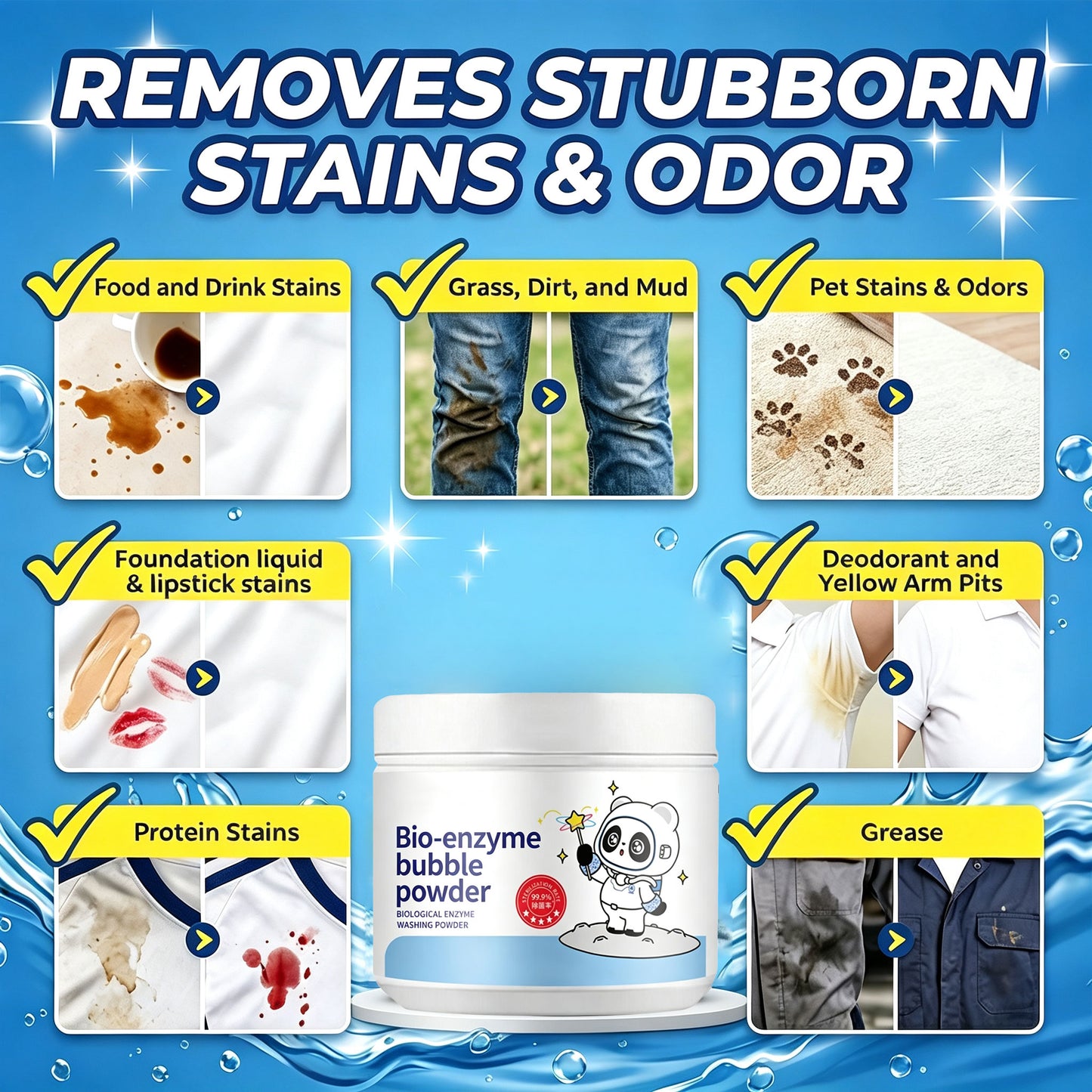 250g-Bio-Enzyme Laundry Stain Removal Powder
