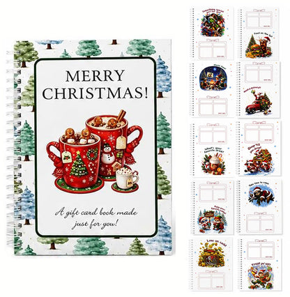 Christmas Gift Card Book-DIY Spiral-Bound Holder Book