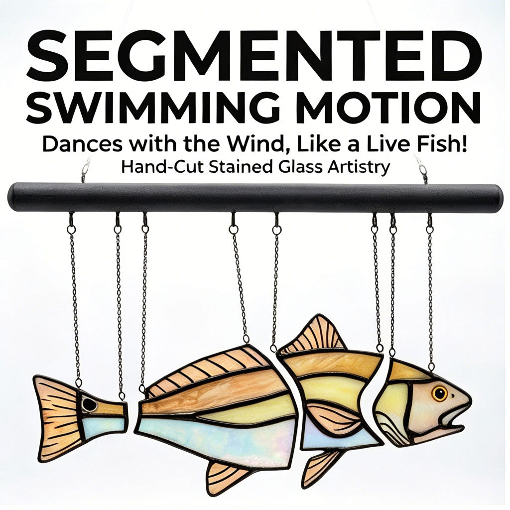 Red Drum Fish Sunlight Reflection Wind Chimes