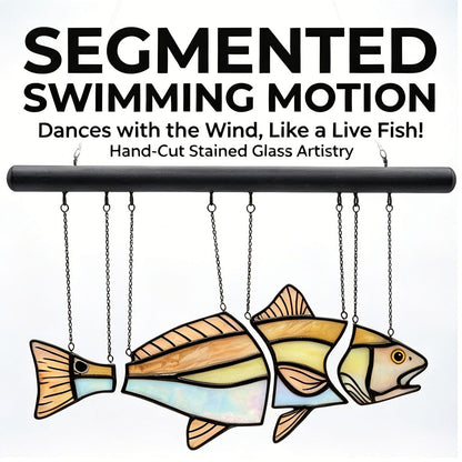 Red Drum Fish Sunlight Reflection Wind Chimes
