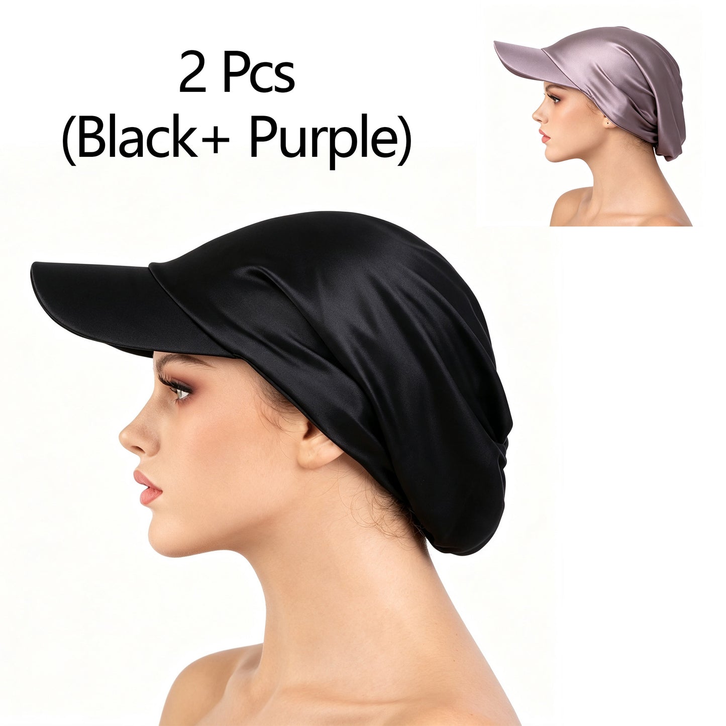 2 Pcs Sun-protection headscarf Cap