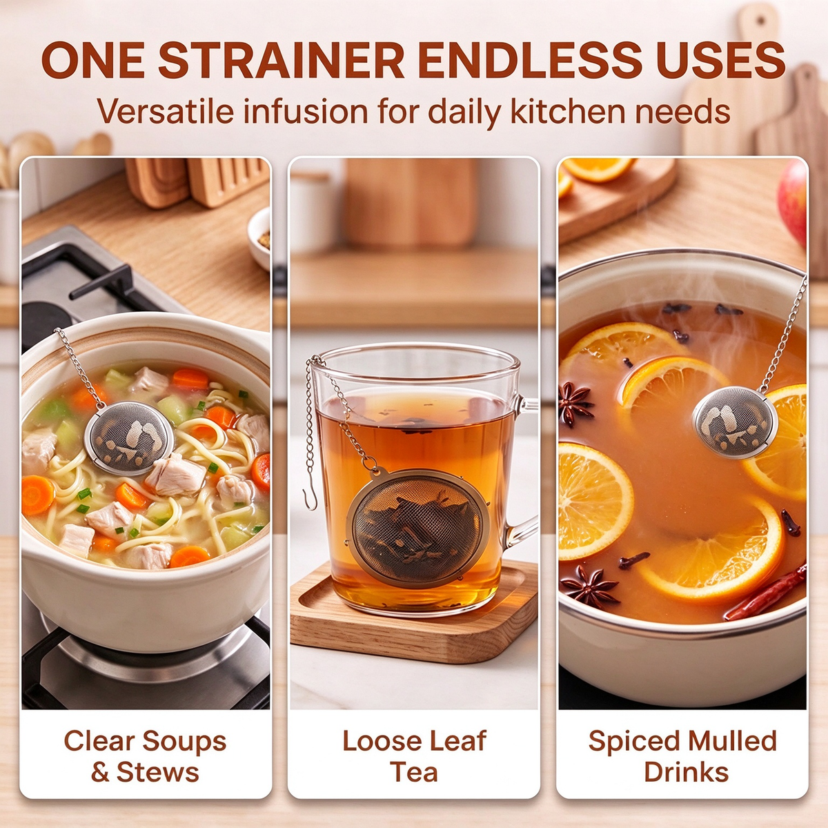 304 Stainless Steel Tea Ball Tea Holder