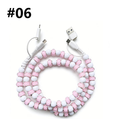 4 in 1 USB C Cable Multi Beaded Charger Cord