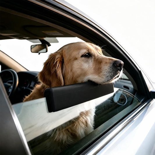 Dog Car Window Chin Rest Cushion with Center Slot for Secure Glass Fit