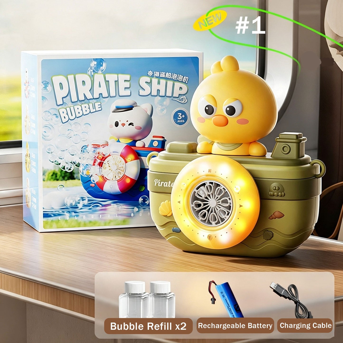 Rechargeable Bubble Machine Set For Kids