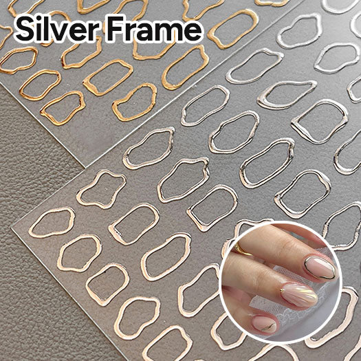 5D Embossed Metal Nail Art Stickers