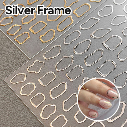 5D Embossed Metal Nail Art Stickers