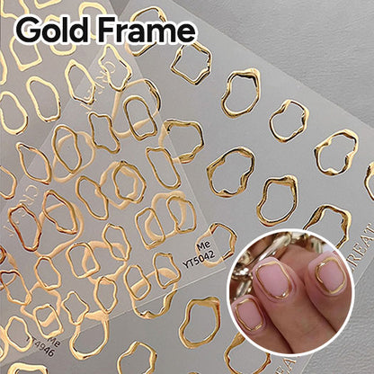 5D Embossed Metal Nail Art Stickers