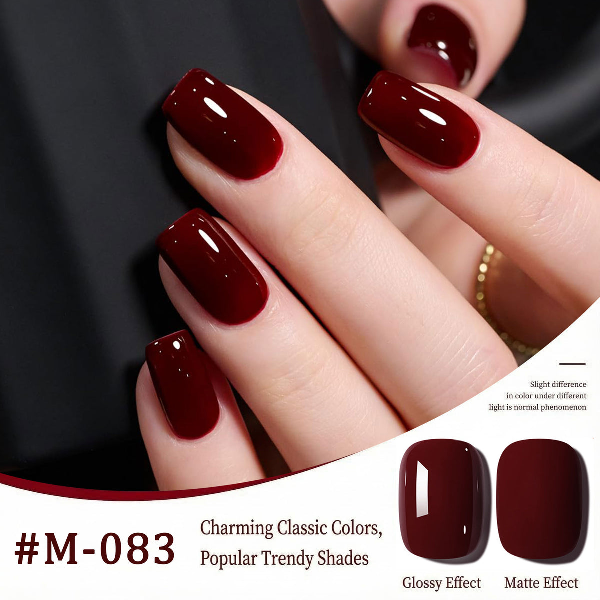 Red Wine-toned Gel Nail Polish