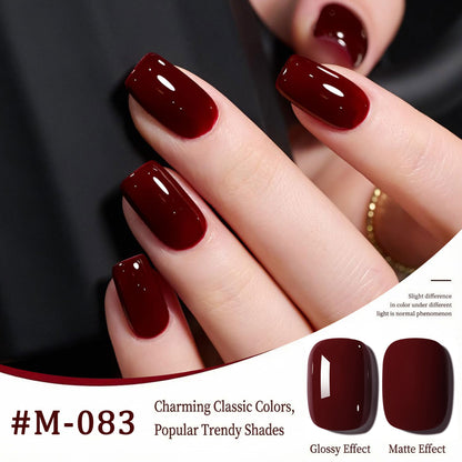 Red Wine-toned Gel Nail Polish