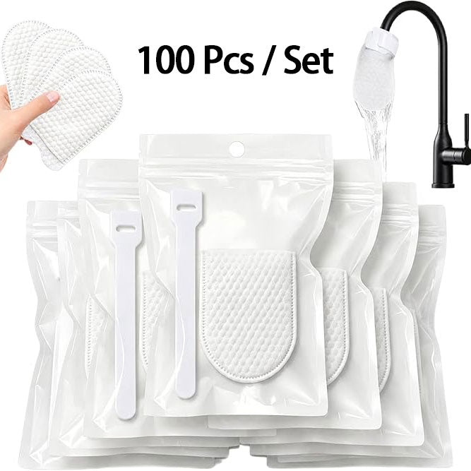 100-Pcs Faucet Filter Bags - Suitable For Kitchen Sinks