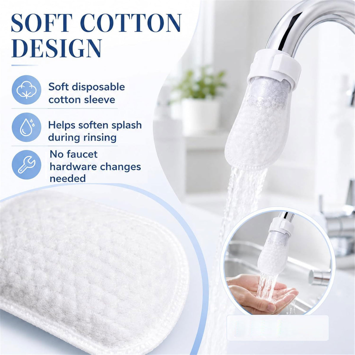 100-Pcs Faucet Filter Bags - Suitable For Kitchen Sinks