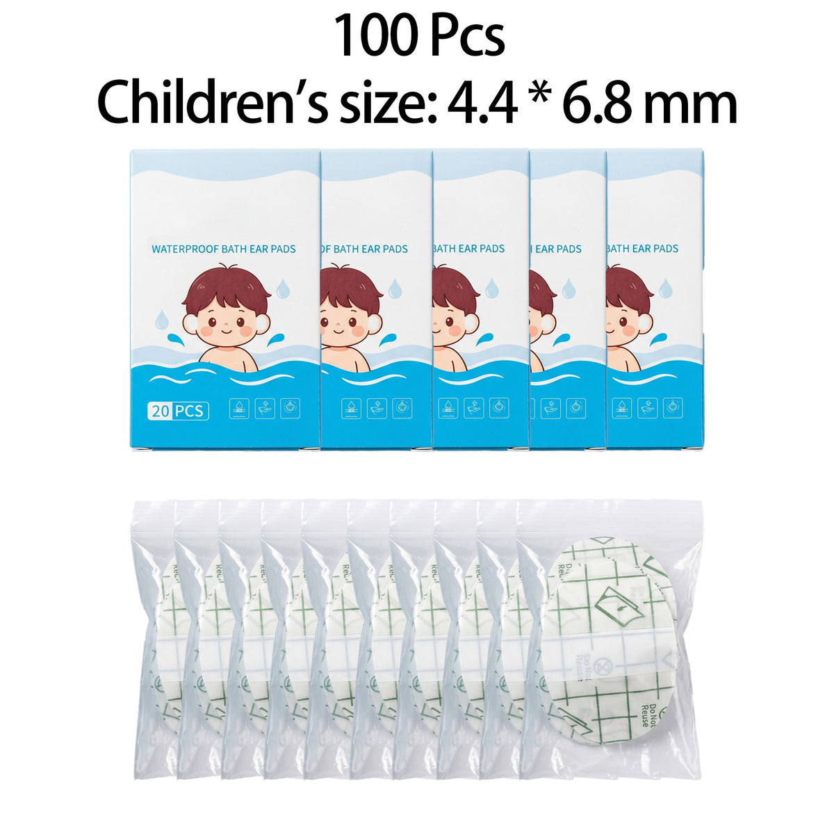 100-Pcs Transparent Waterproof Earplugs - Disposable Ear Covers