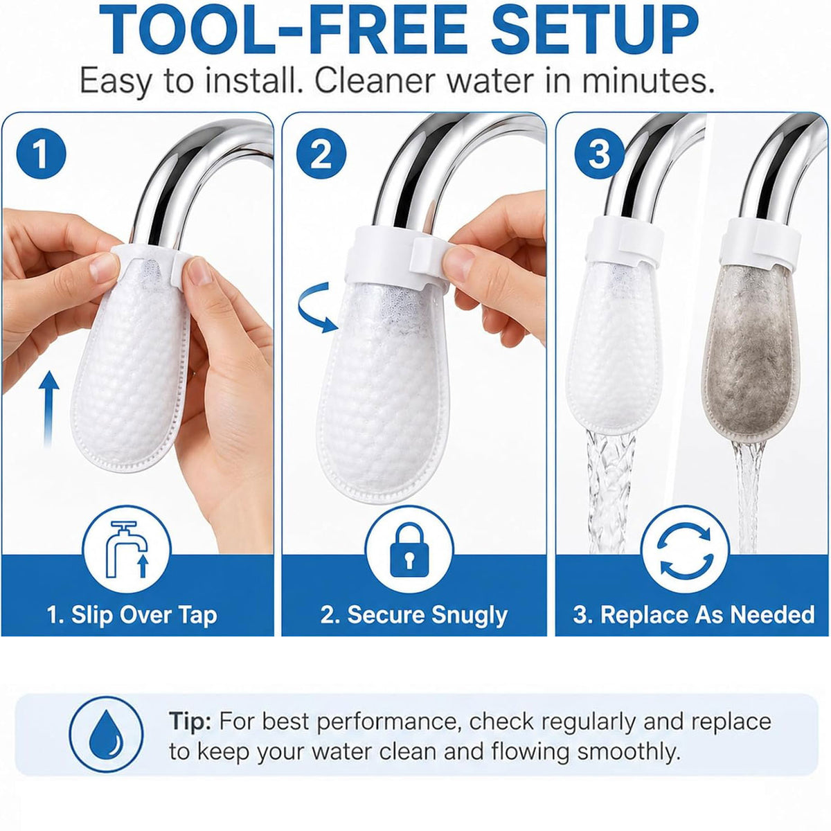 100-Pcs Faucet Filter Bags - Suitable For Kitchen Sinks