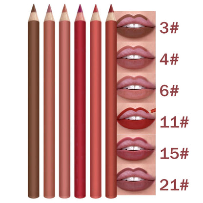 6-Color Matte Lip Liner Set | Long-Lasting & Waterproof