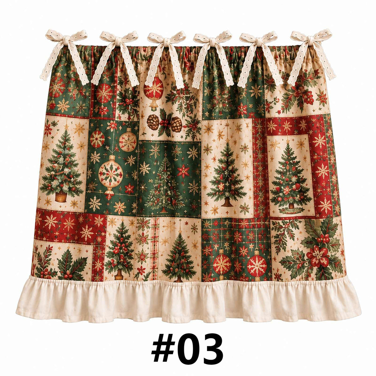 Christmas Patchwork Oven Skirt Curta