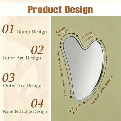Stainless Steel Gua Sha Facial Tools for Face Upgraded