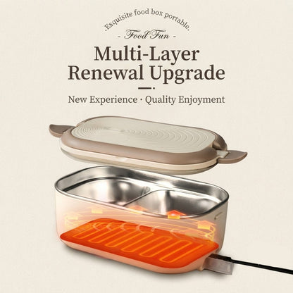 Electric Heated Lunch Box for Office School Travel Home Use