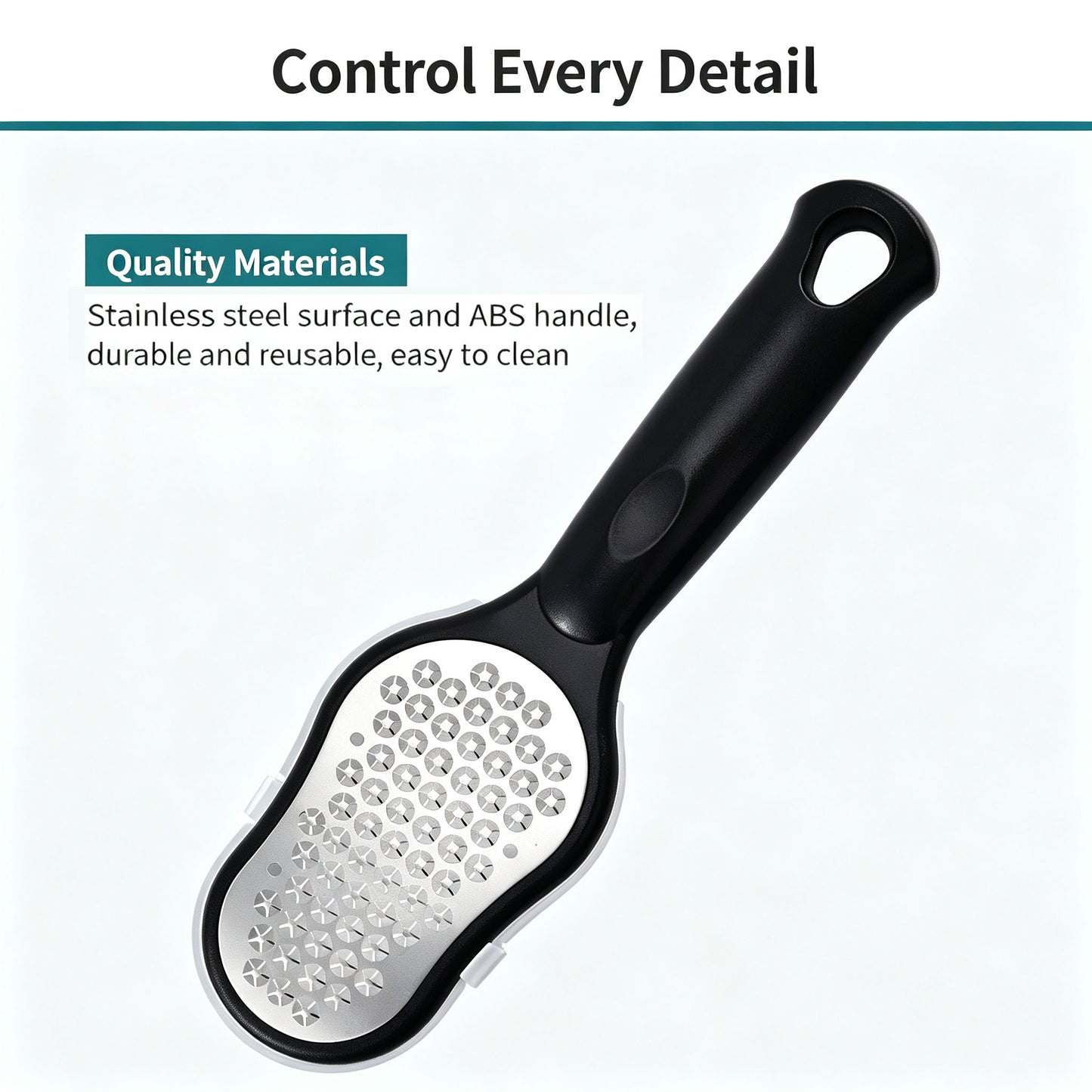 Foot Rasp And Brush – Stainless Steel Dead Skin And Callus Remover