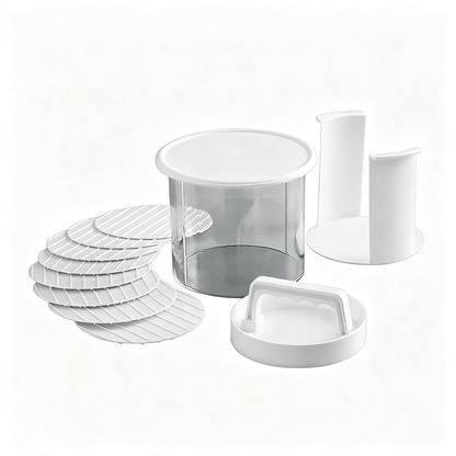 Hamburger Press Patty Maker Set - With Freezer Storage Container