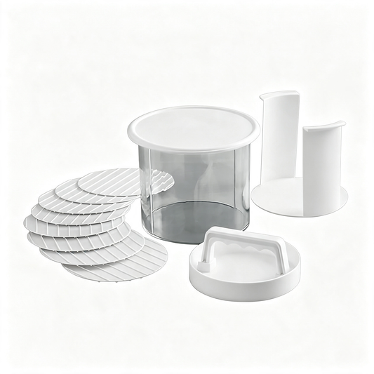 Hamburger Press Patty Maker Set - With Freezer Storage Container