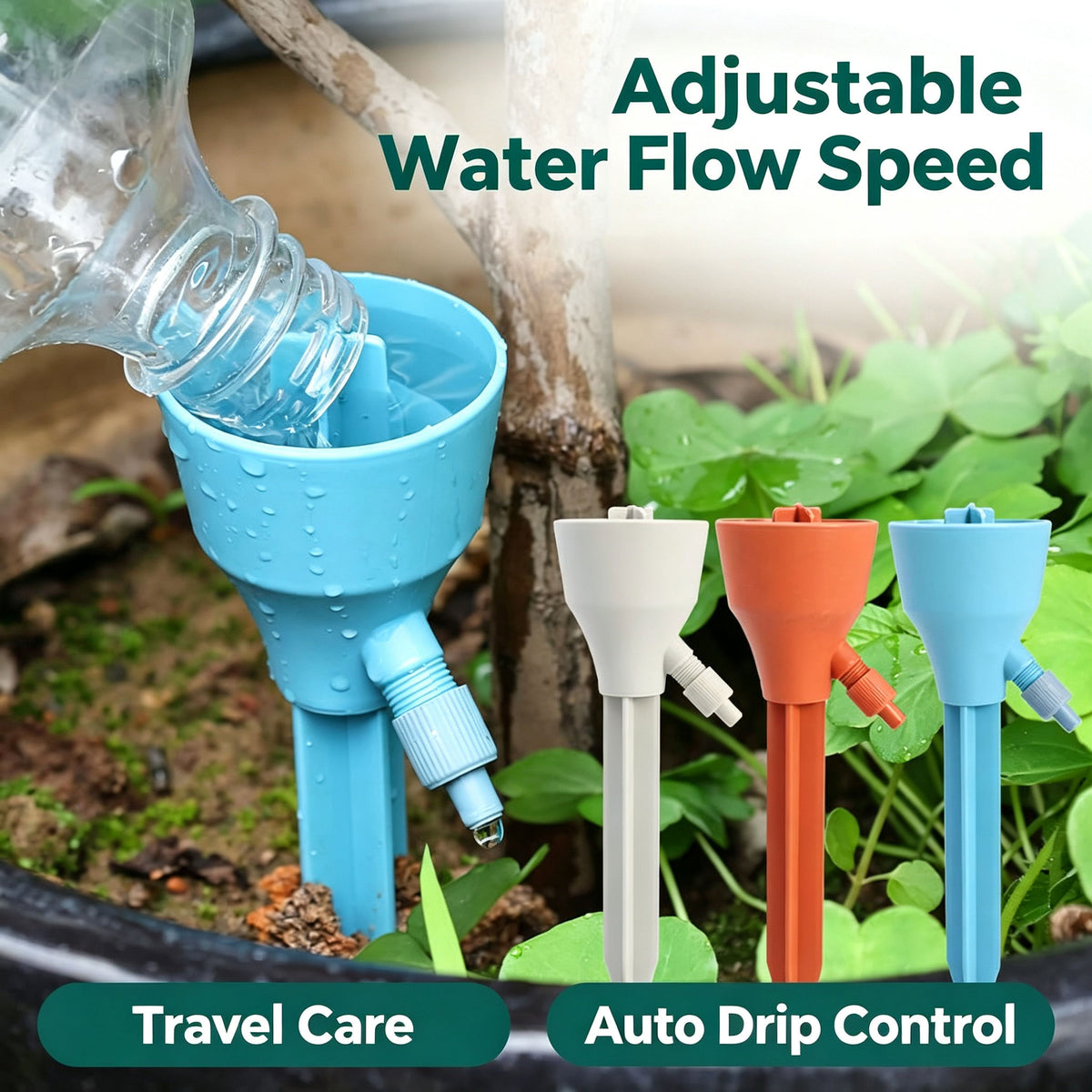 Adjustable Plant Watering Devices with Slow Release Control Switch Water Dripper