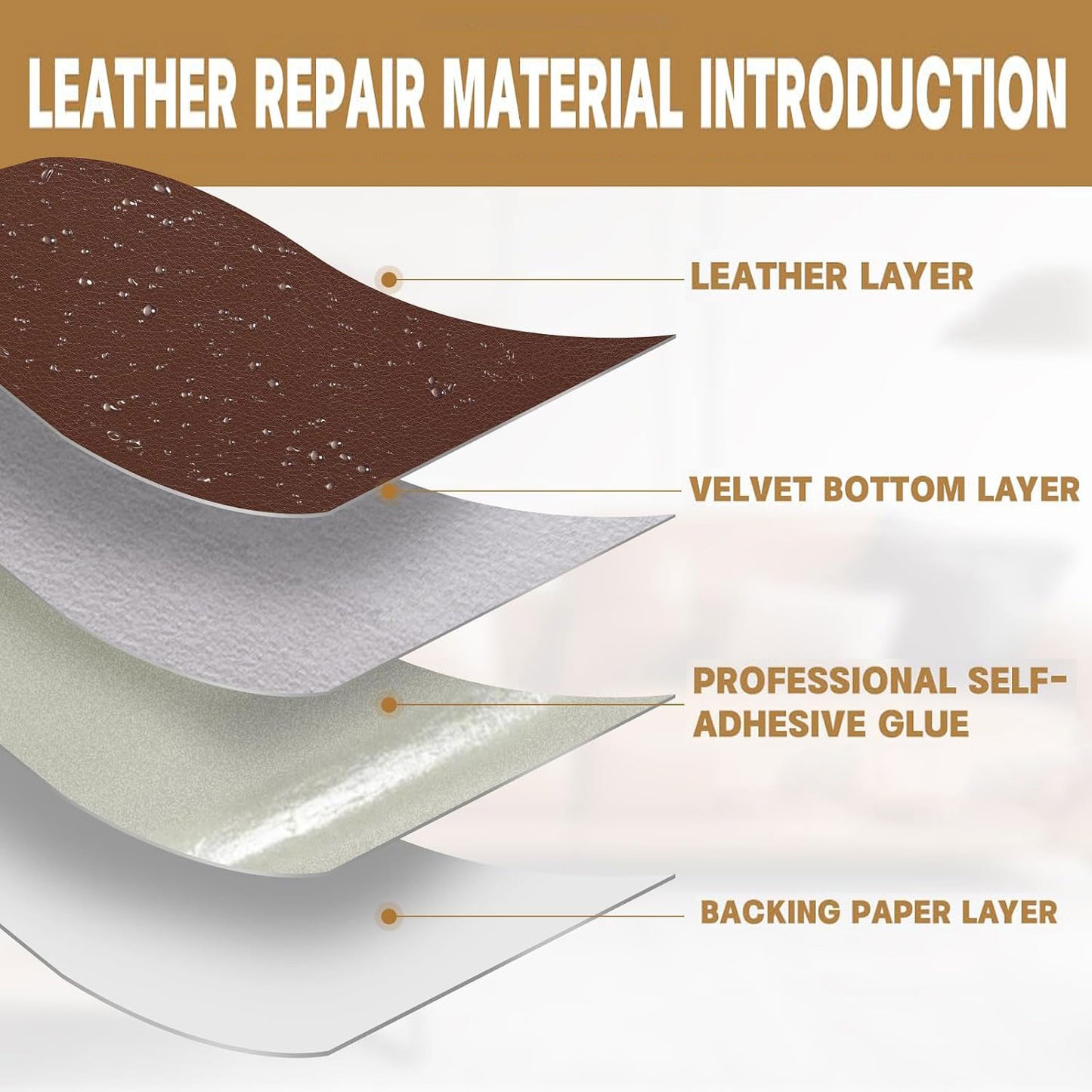 Leather Repair Tape - Self-Adhesive Leather Repair Stickers