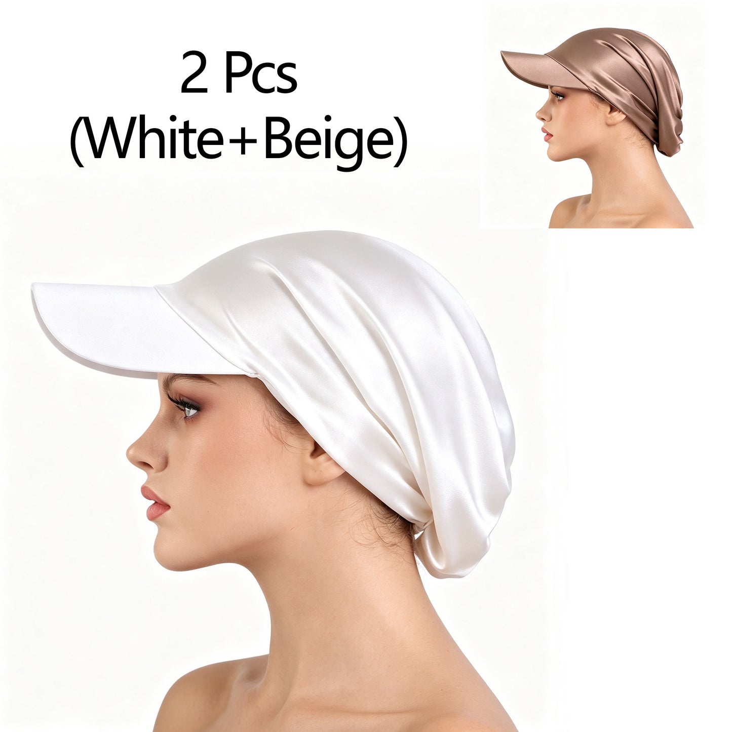 2 Pcs Sun-protection headscarf Cap