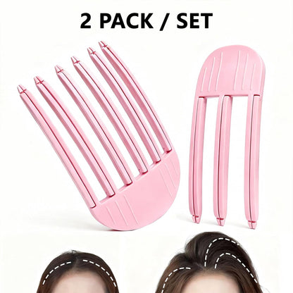 2Pack 3-and-6 Teeth Root Lift Volumizing Comb for Curl Enhancement & Fluffy Fuller Locks