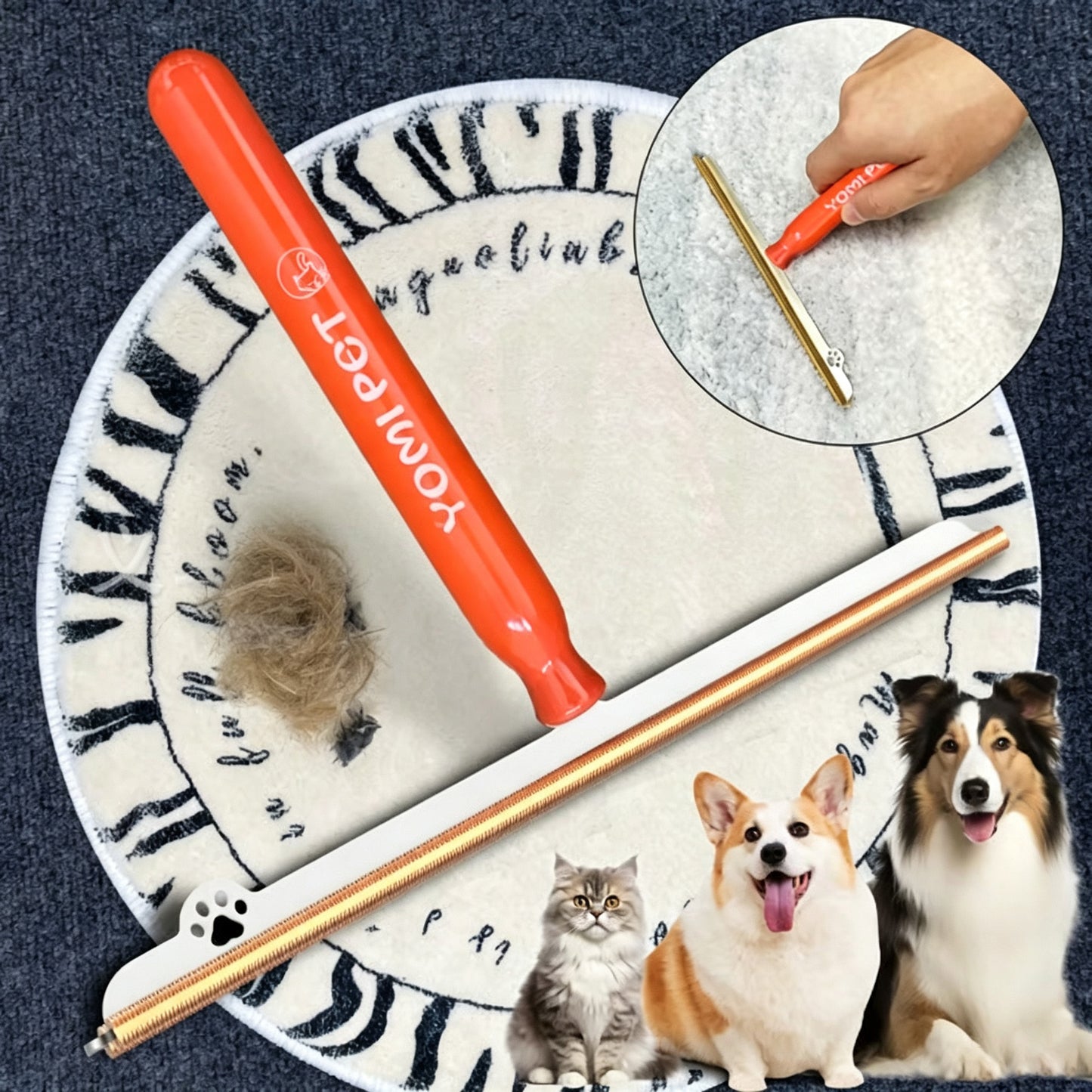 Pet Hair Remover for Carpets & Rugs