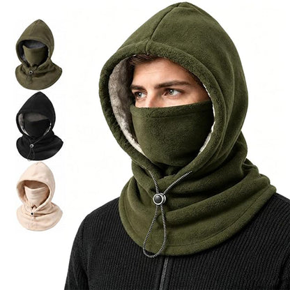 One-piece Extra-Thick Flannel Warm Mask Hat
