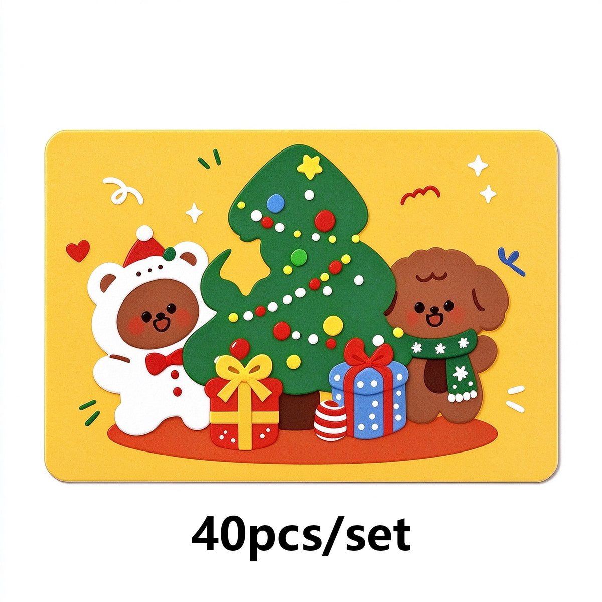 40pcs Christmas scratch-off cards