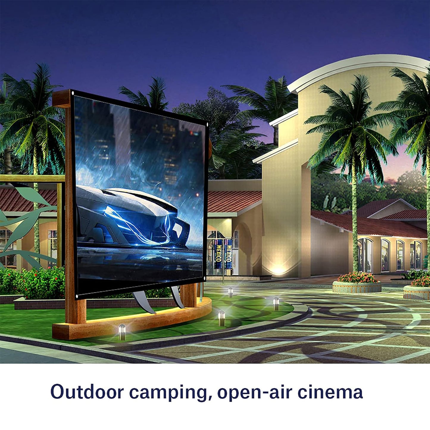 White Folding Projection Screen for Outdoor Cinema