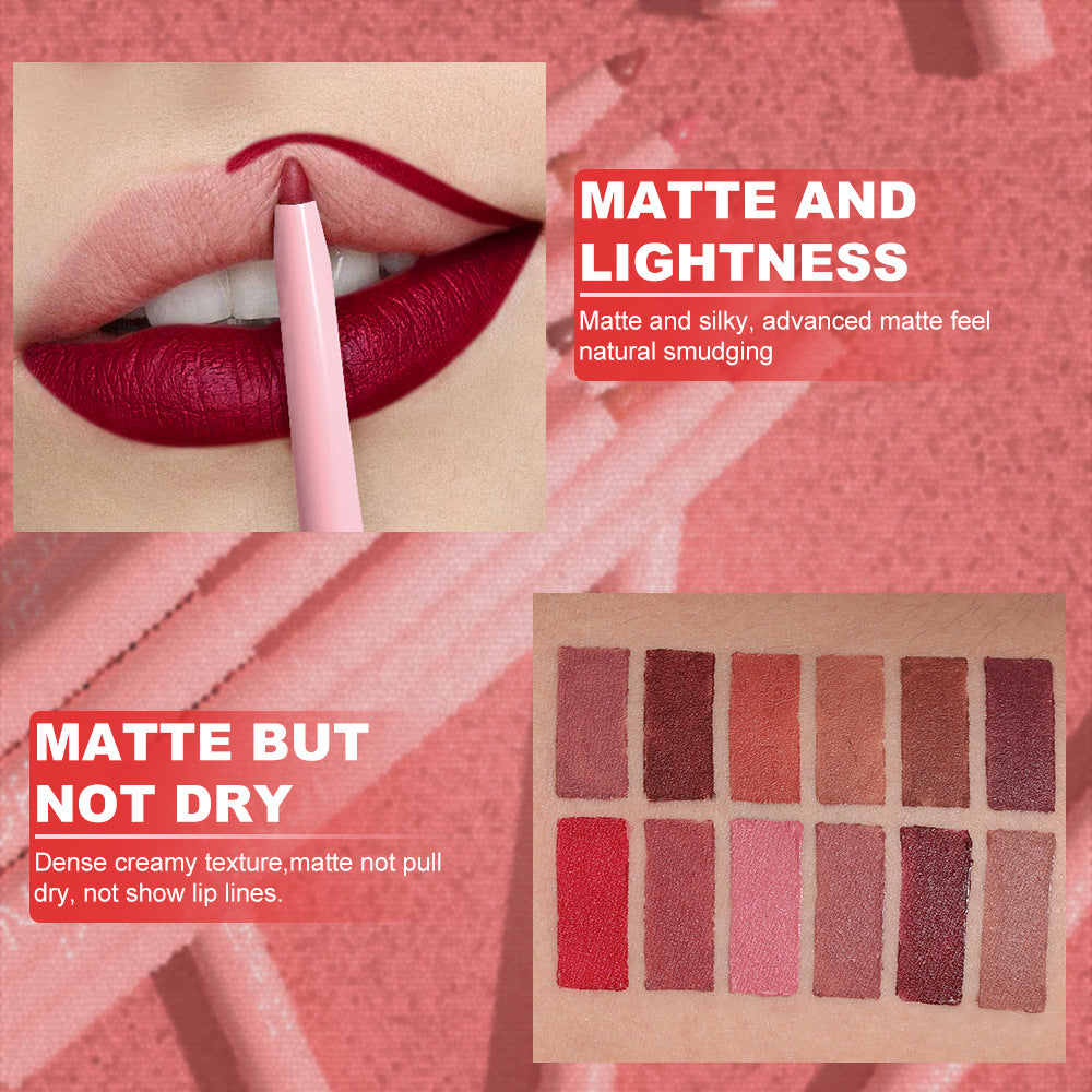 6 Colors Retractable Lip Liner Kit