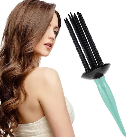 Curly Hair Styler Tool – Heatless Curling Brush Comb for Fluffy, Voluminous Waves