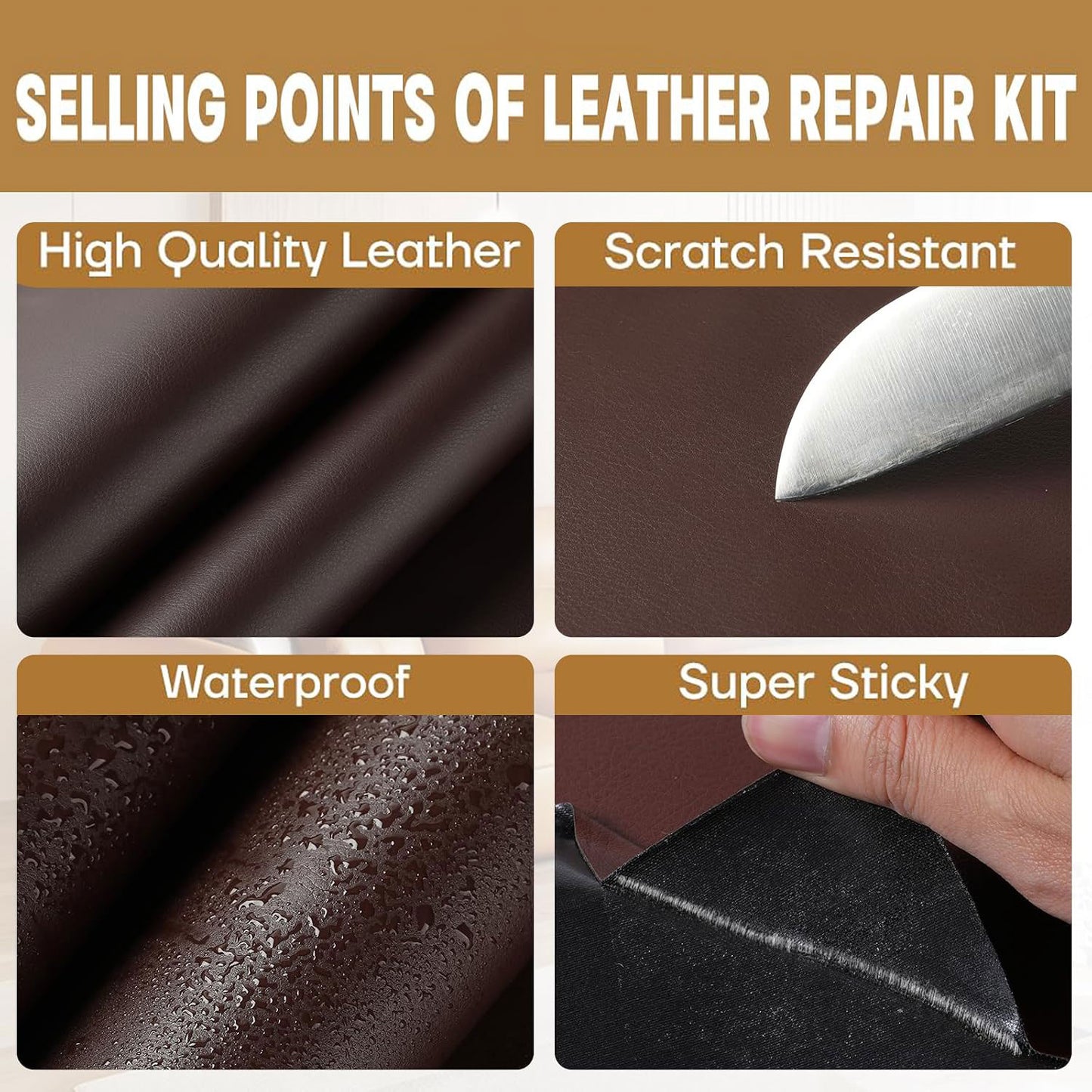 Leather Repair Tape - Self-Adhesive Leather Repair Stickers