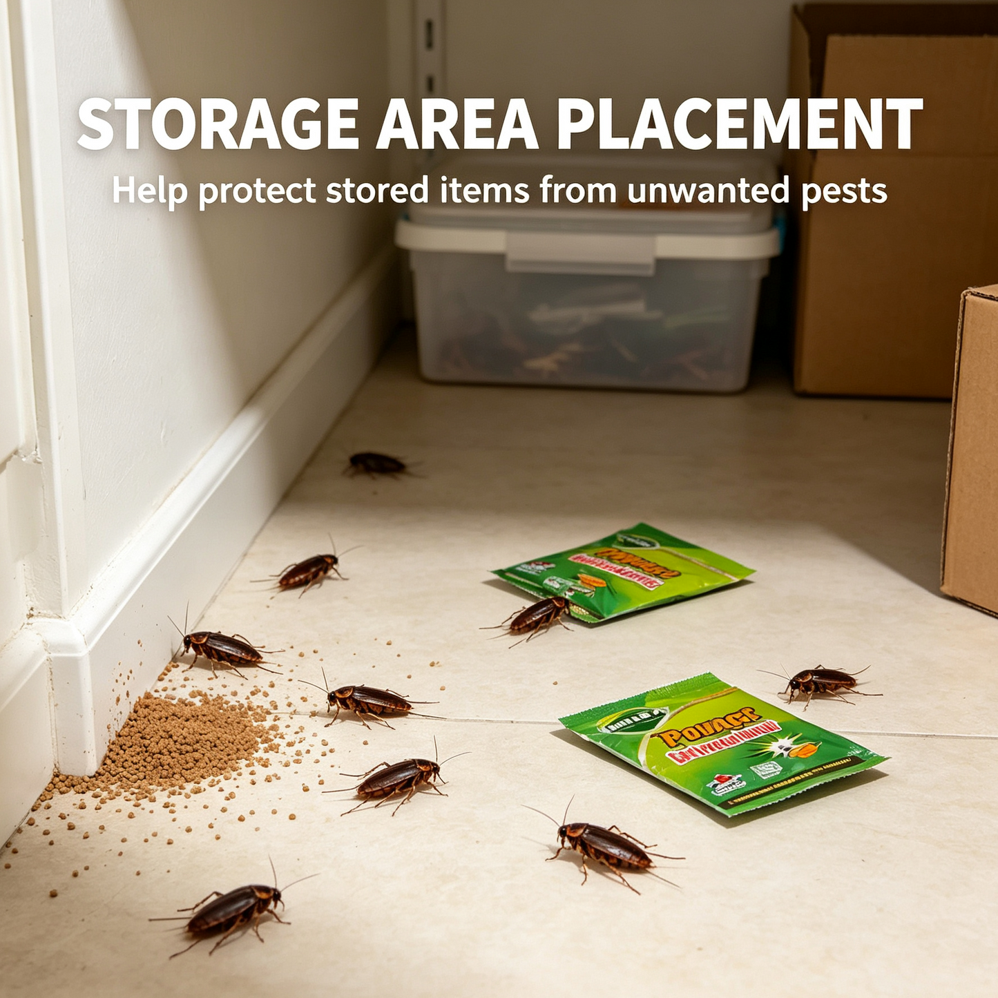 15 Pack / Set Cockroach Bait Powder - Suitable For Babies, Pets And Families