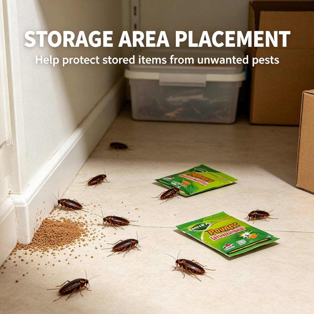 15 Pack / Set Cockroach Bait Powder - Suitable For Babies, Pets And Families